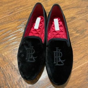 Ralph Lauren velvet black shoes.